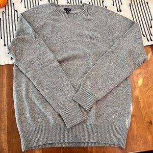 J. Crew Gray Wool Blend Crewneck Sweater